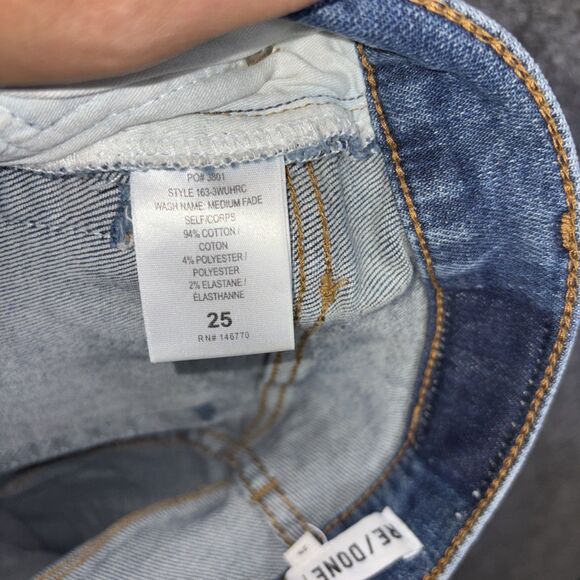 Redone Originals Jeans Womens Size 25 Blue ultra high rise ankle crop - Picture 11 of 12